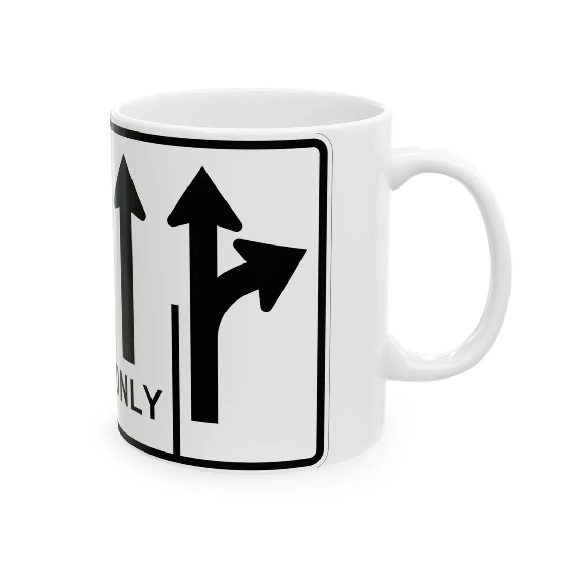 MUTCD-MI R3-8ac (Michigan) (Road Sign) White Coffee Mug - Go Mug Yourself