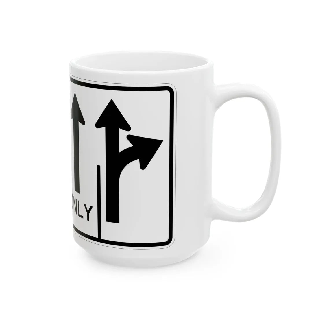 MUTCD-MI R3-8ac (Michigan) (Road Sign) White Coffee Mug - Go Mug Yourself