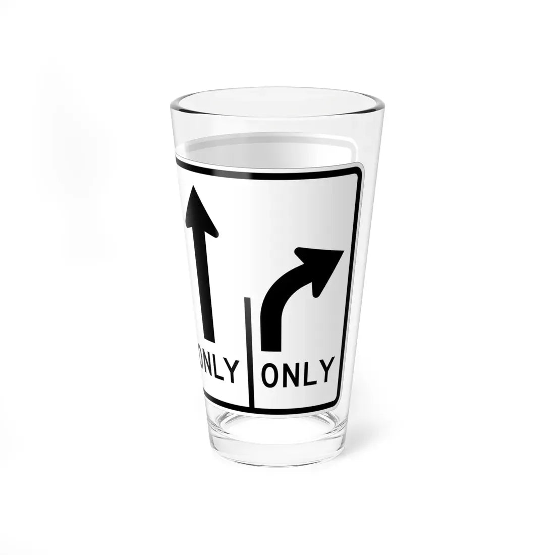 MUTCD-MI R3-8aj (Michigan) (Road Sign) Pint Glass 16oz - Go Mug Yourself