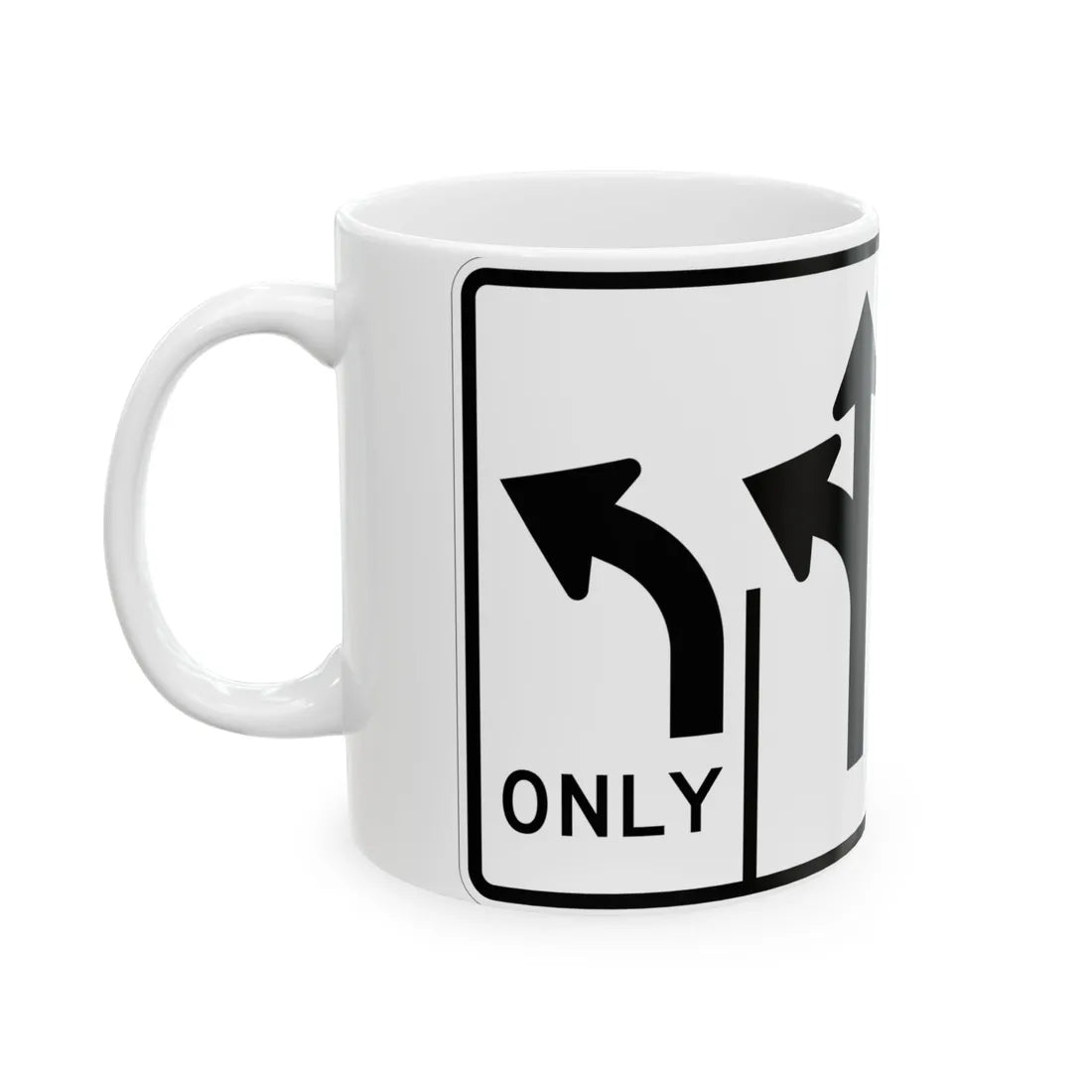 MUTCD-MI R3-8ak (Michigan) (Road Sign) White Coffee Mug - Go Mug Yourself