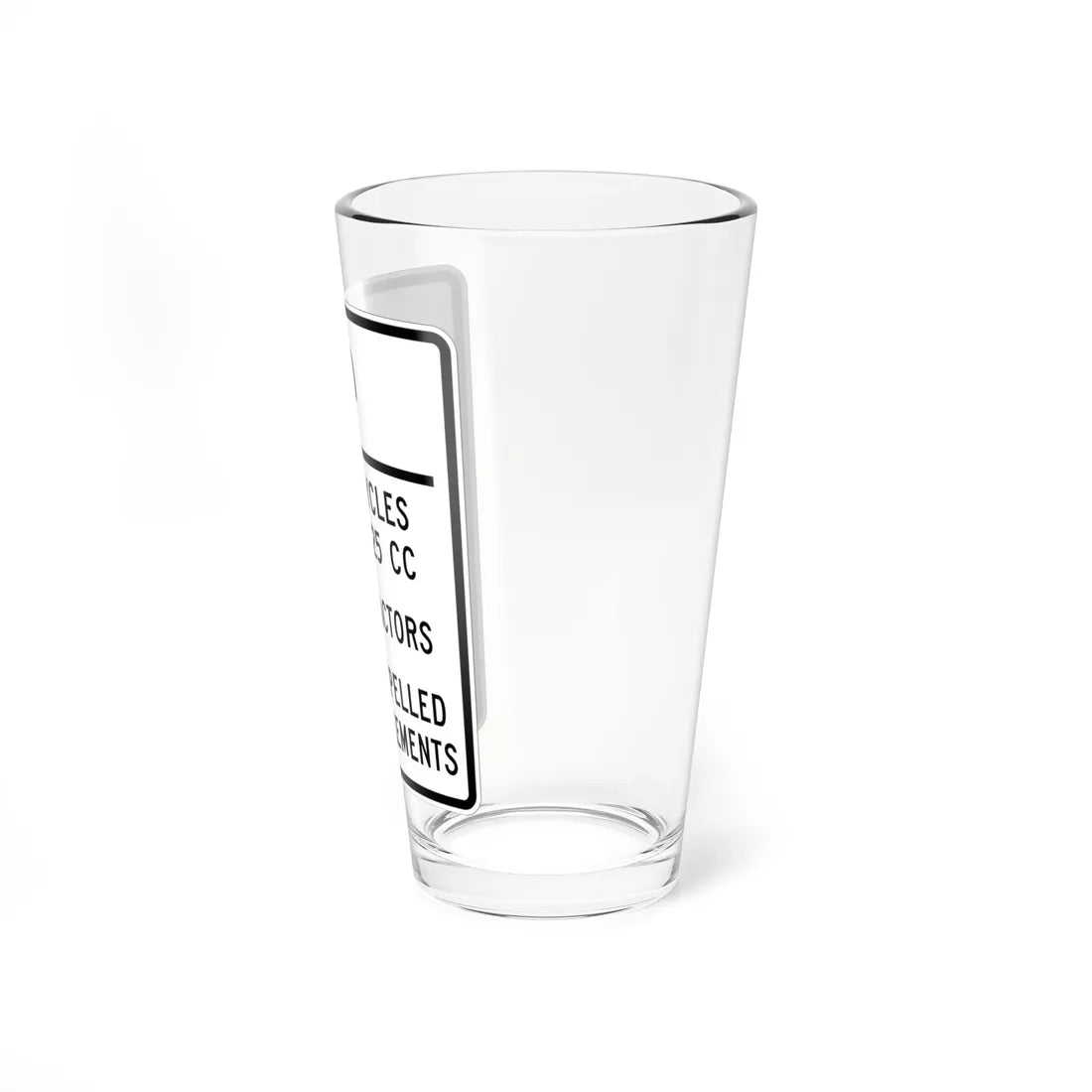 MUTCD-MI R5-12 (Michigan) (Road Sign) Pint Glass 16oz - Go Mug Yourself