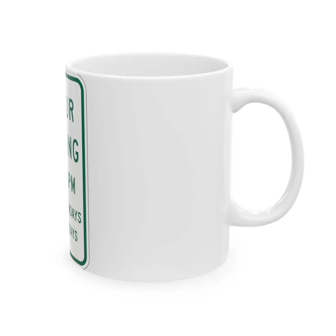 MUTCD-MI R7-11 (Michigan) (Road Sign) White Coffee Mug - Go Mug Yourself