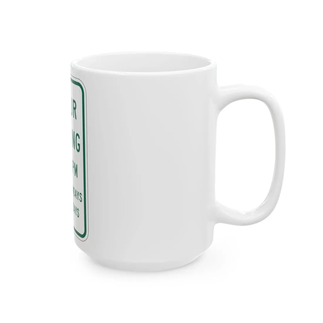 MUTCD-MI R7-11 (Michigan) (Road Sign) White Coffee Mug - Go Mug Yourself