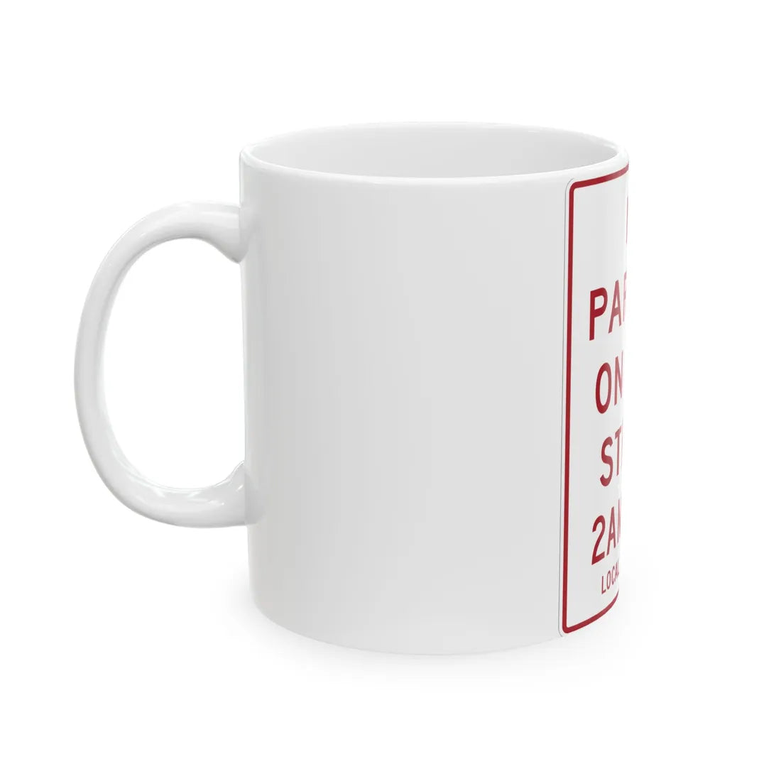 MUTCD-MI R7-13 (Michigan) (Road Sign) White Coffee Mug - Go Mug Yourself