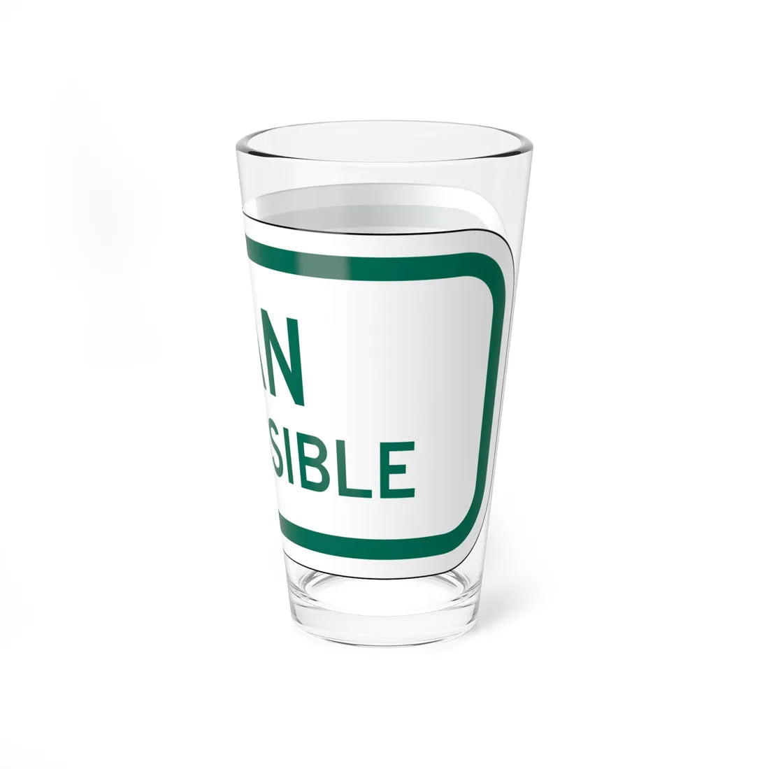 MUTCD-MI R7-8P (Michigan) (Road Sign) Pint Glass 16oz - Go Mug Yourself