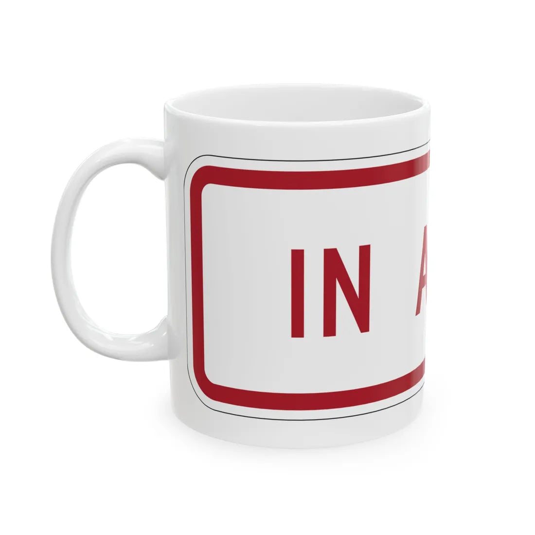 MUTCD-MI R8-3nP (Michigan) (Road Sign) White Coffee Mug - Go Mug Yourself