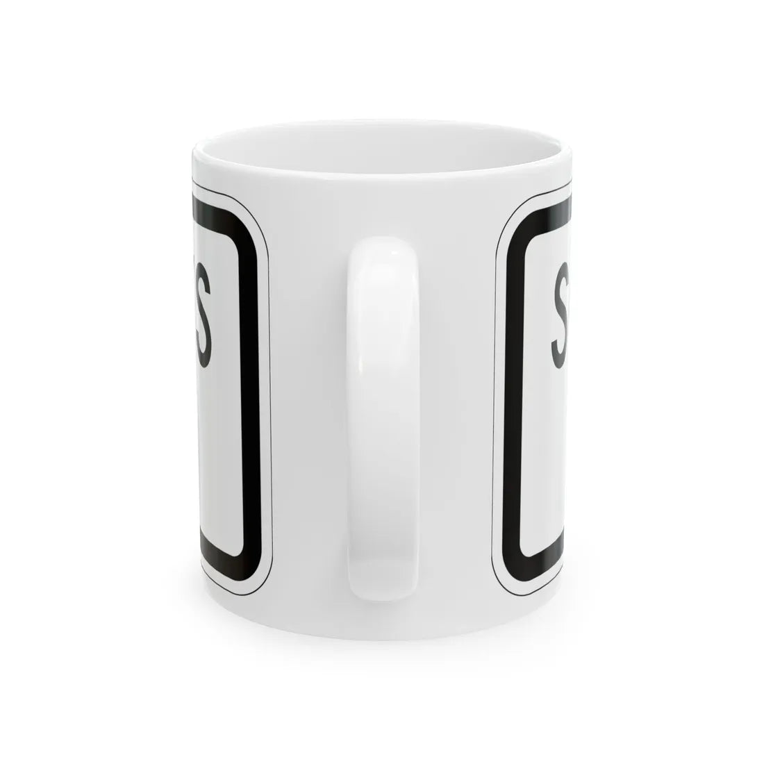 MUTCD-MI S4-1aP (Michigan) (Road Sign) White Coffee Mug - Go Mug Yourself