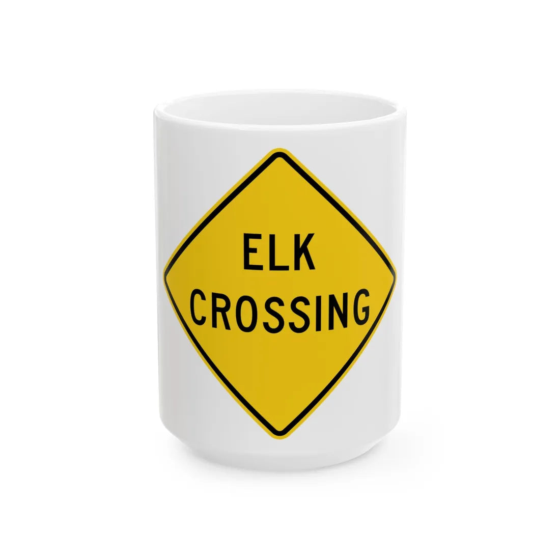 MUTCD-MI W11-20a (Michigan) (Road Sign) White Coffee Mug 15oz - Go Mug Yourself