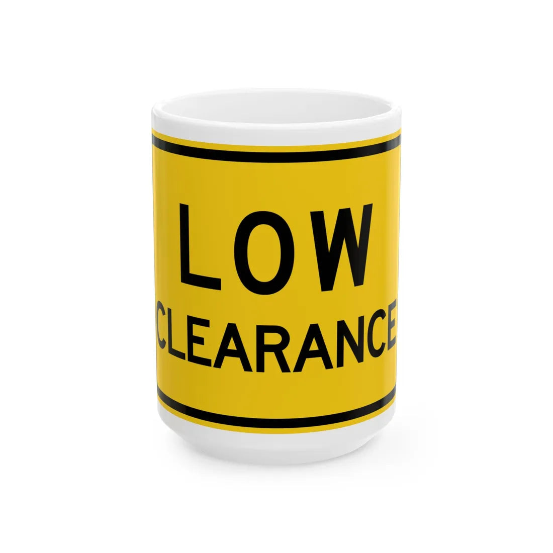 MUTCD-MI W12-2aP (Michigan) (Road Sign) White Coffee Mug 15oz - Go Mug Yourself