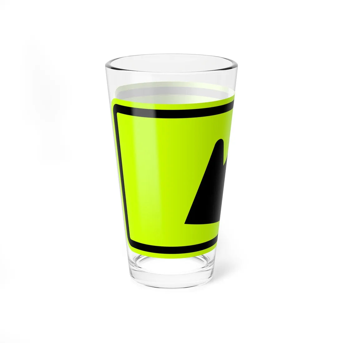 MUTCD-MI W16-7PL fluorescent (Michigan) (Road Sign) Pint Glass 16oz - Go Mug Yourself