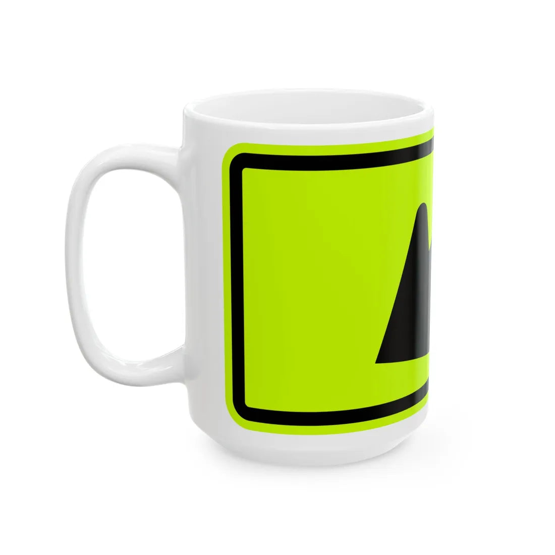 MUTCD-MI W16-7PL fluorescent (Michigan) (Road Sign) White Coffee Mug - Go Mug Yourself