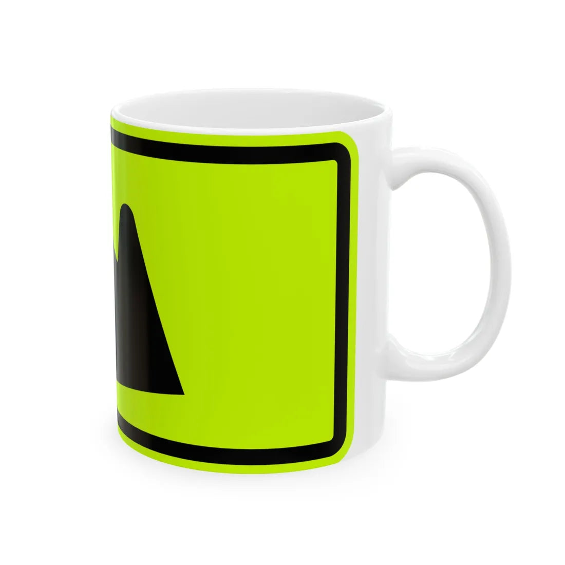 MUTCD-MI W16-7PR fluorescent (Michigan) (Road Sign) White Coffee Mug - Go Mug Yourself