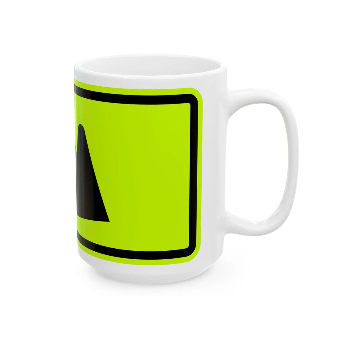 MUTCD-MI W16-7PR fluorescent (Michigan) (Road Sign) White Coffee Mug - Go Mug Yourself