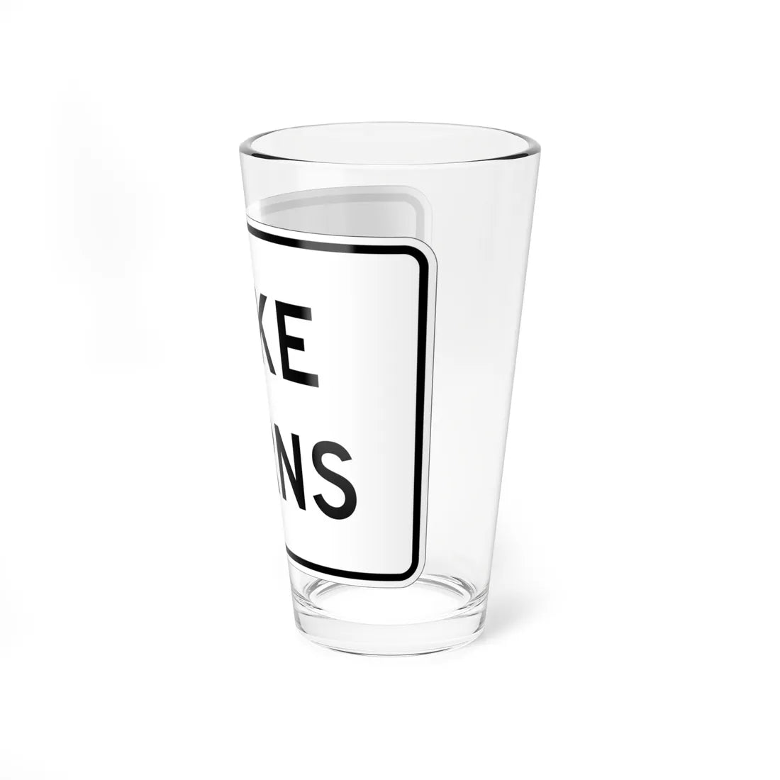 MUTCD-MN R1-X3P (Minnesota) (Road Sign) Pint Glass 16oz - Go Mug Yourself
