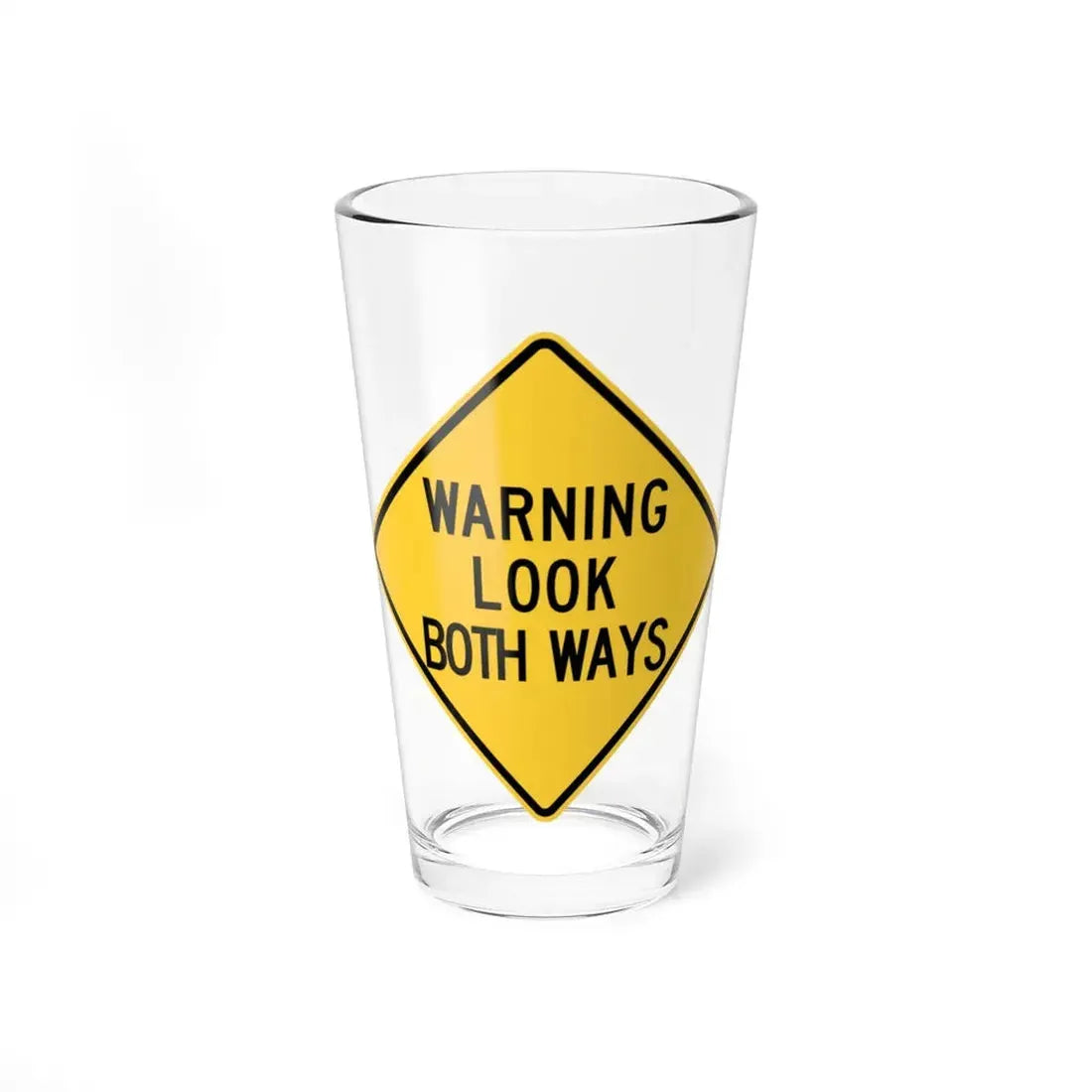 MUTCD-NE W10-6 (Nebraska) (Road Sign) Pint Glss 16oz 16oz - Go Mug Yourself