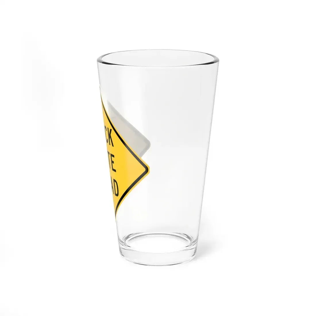 MUTCD-NE W10-7-36 (Nebraska) (Road Sign) Pint Glss 16oz - Go Mug Yourself