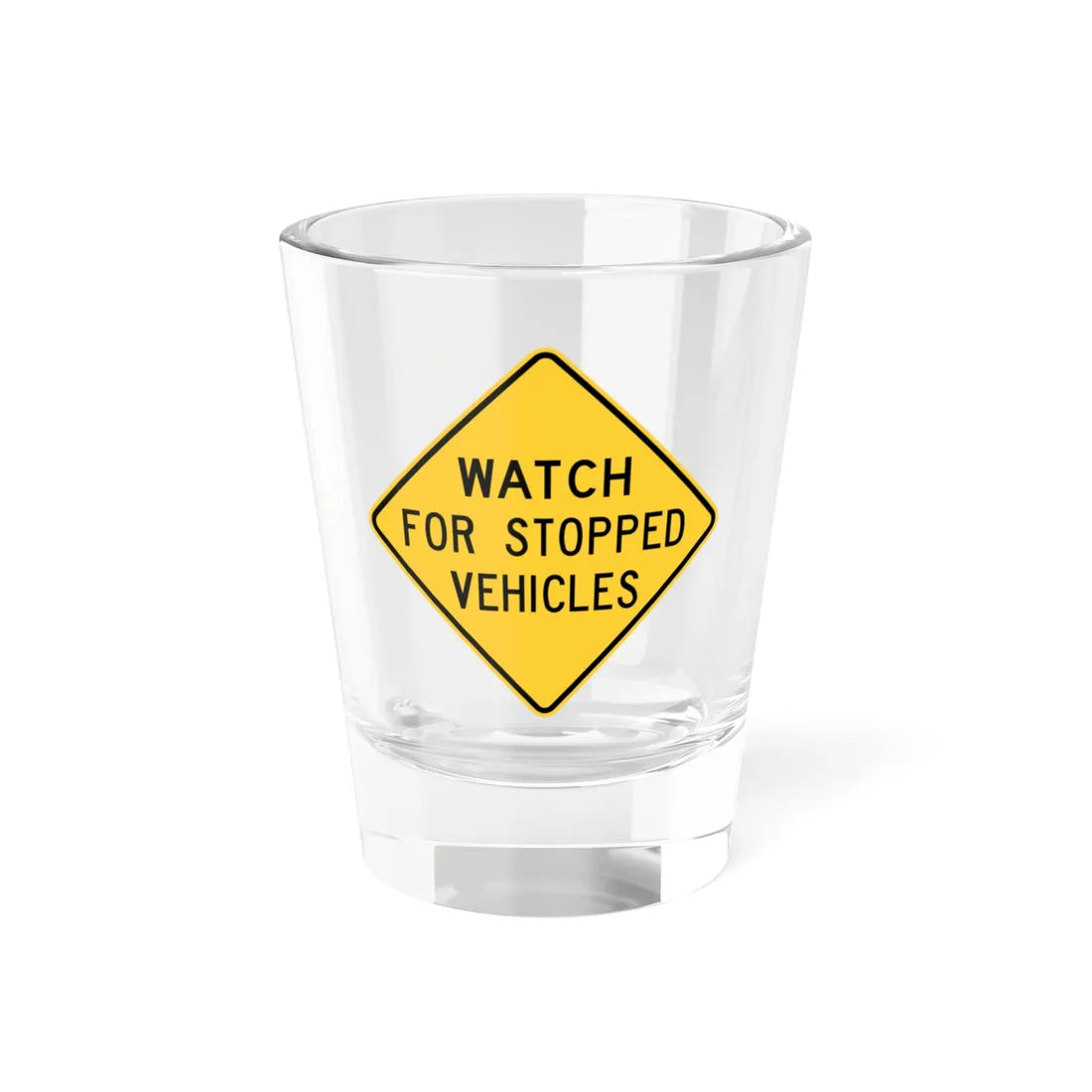 MUTCD-NE W25-5-36 (Nebraska) (Road Sign) Shot Glass 1.5oz 1.5oz - Go Mug Yourself