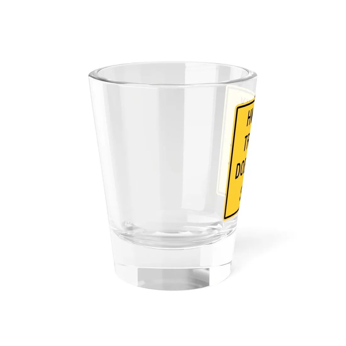 MUTCD-NE W40-1-30 (Nebraska) (Road Sign) Shot Glass 1.5oz - Go Mug Yourself