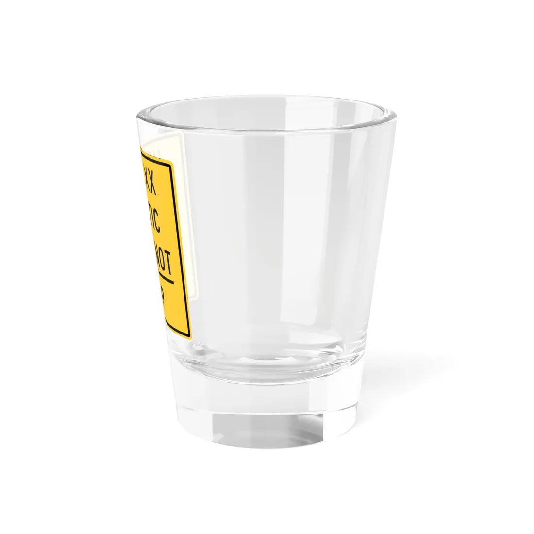 MUTCD-NE W40-1-30 (Nebraska) (Road Sign) Shot Glass 1.5oz - Go Mug Yourself