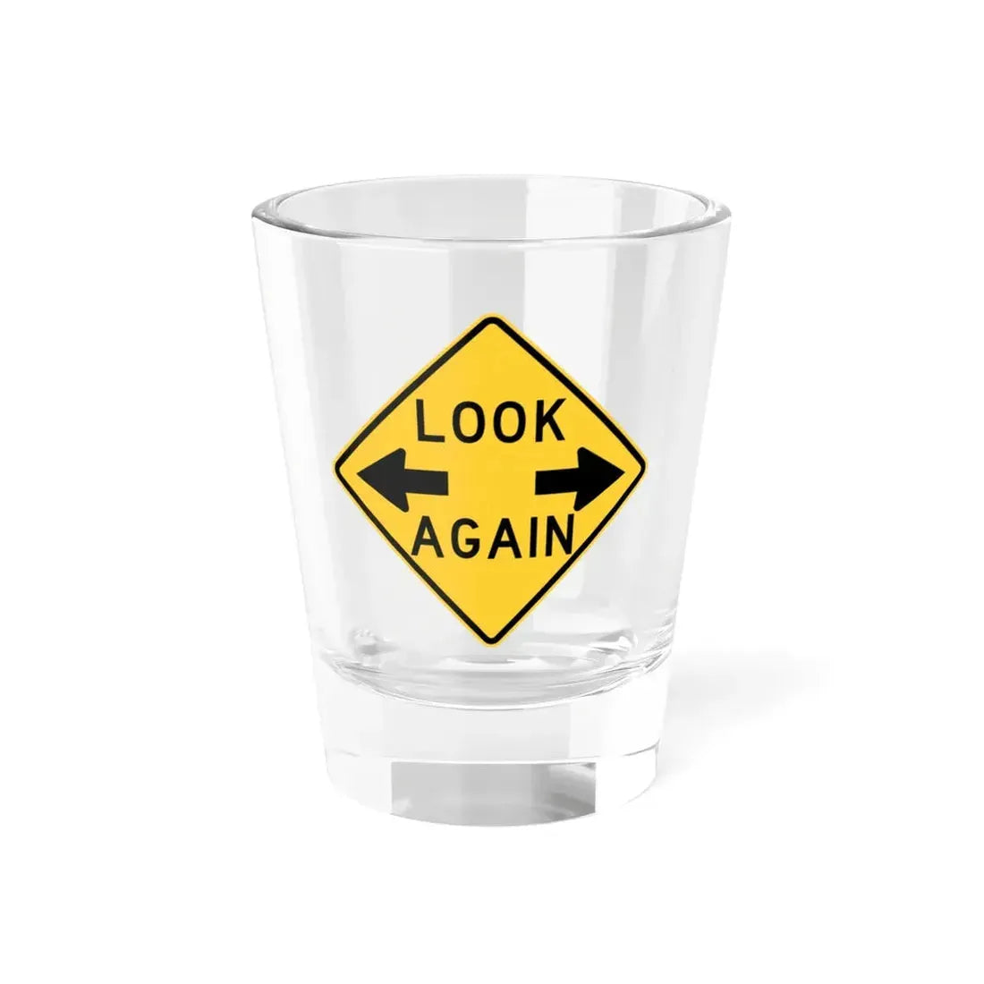MUTCD-NE W40-63 (Nebraska) (Road Sign) Shot Glass 1.5oz 1.5oz - Go Mug Yourself