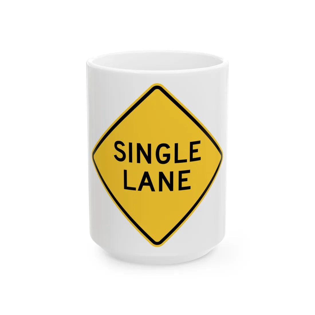 MUTCD-NY NYW3-14 (New York) (Road Sign) White Coffee Mug 15oz - Go Mug Yourself