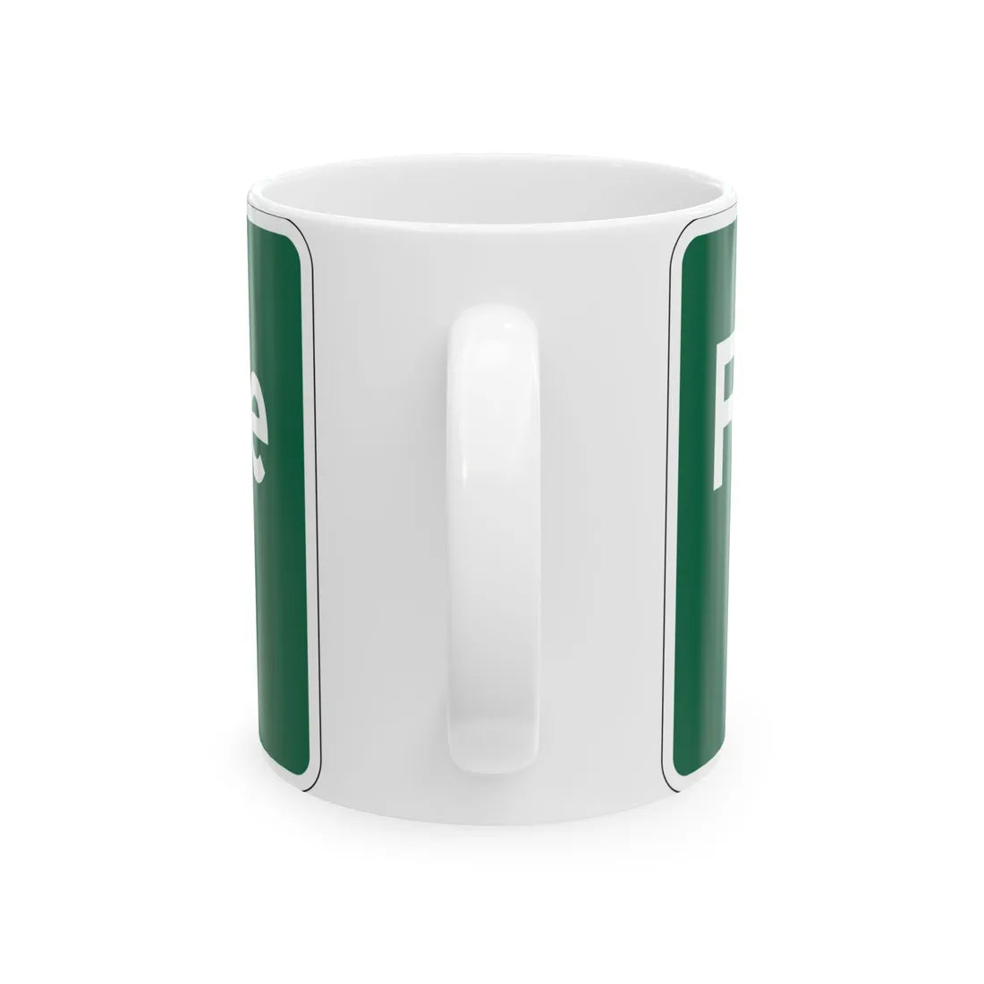 MUTCD-OH I-H2a (Ohio) (Road Sign) White Coffee Mug - Go Mug Yourself