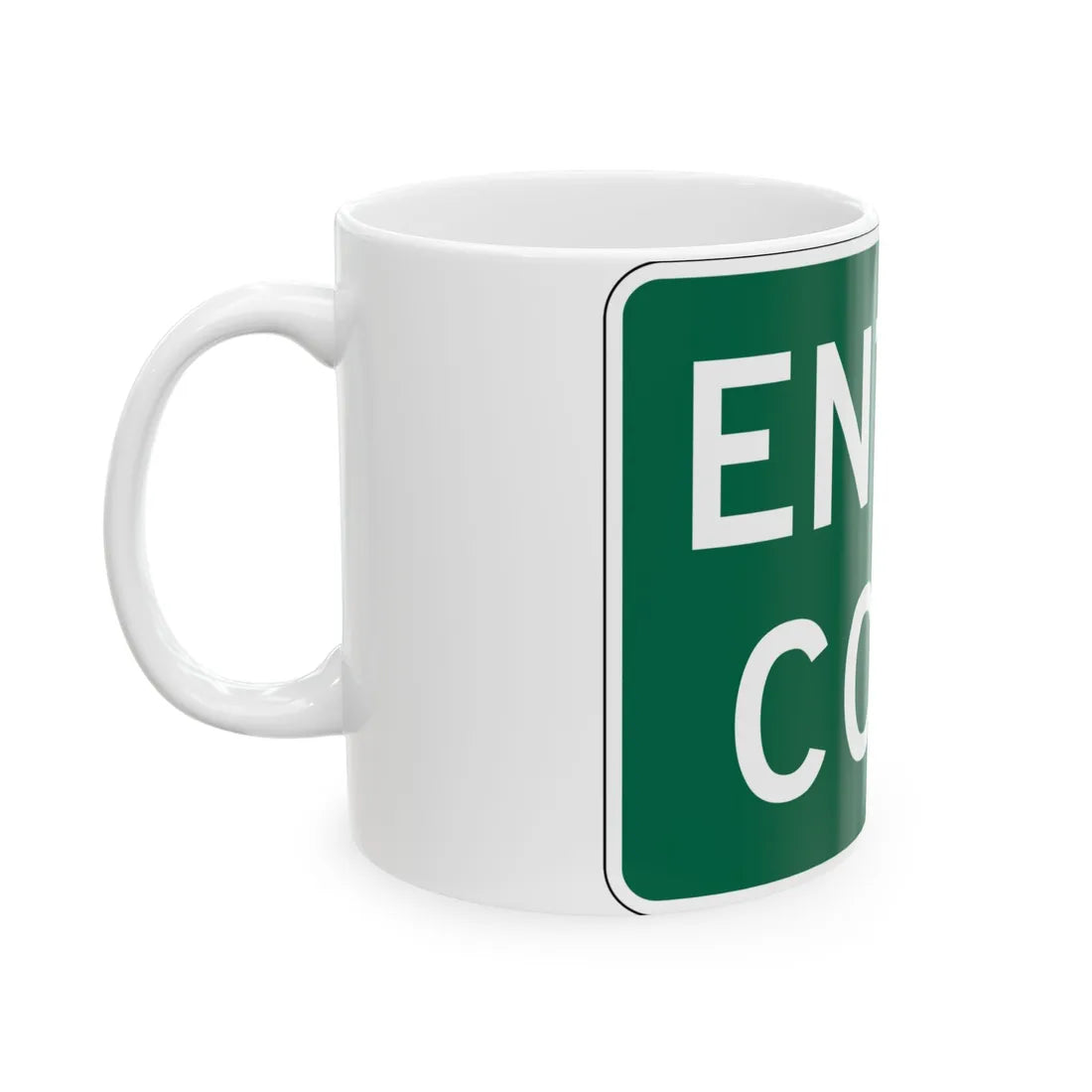 MUTCD-OH I-H2b (Ohio) (Road Sign) White Coffee Mug - Go Mug Yourself