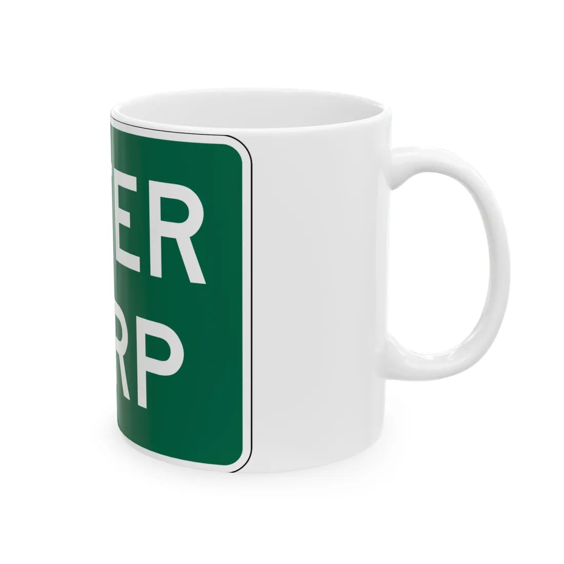 MUTCD-OH I-H2b (Ohio) (Road Sign) White Coffee Mug - Go Mug Yourself