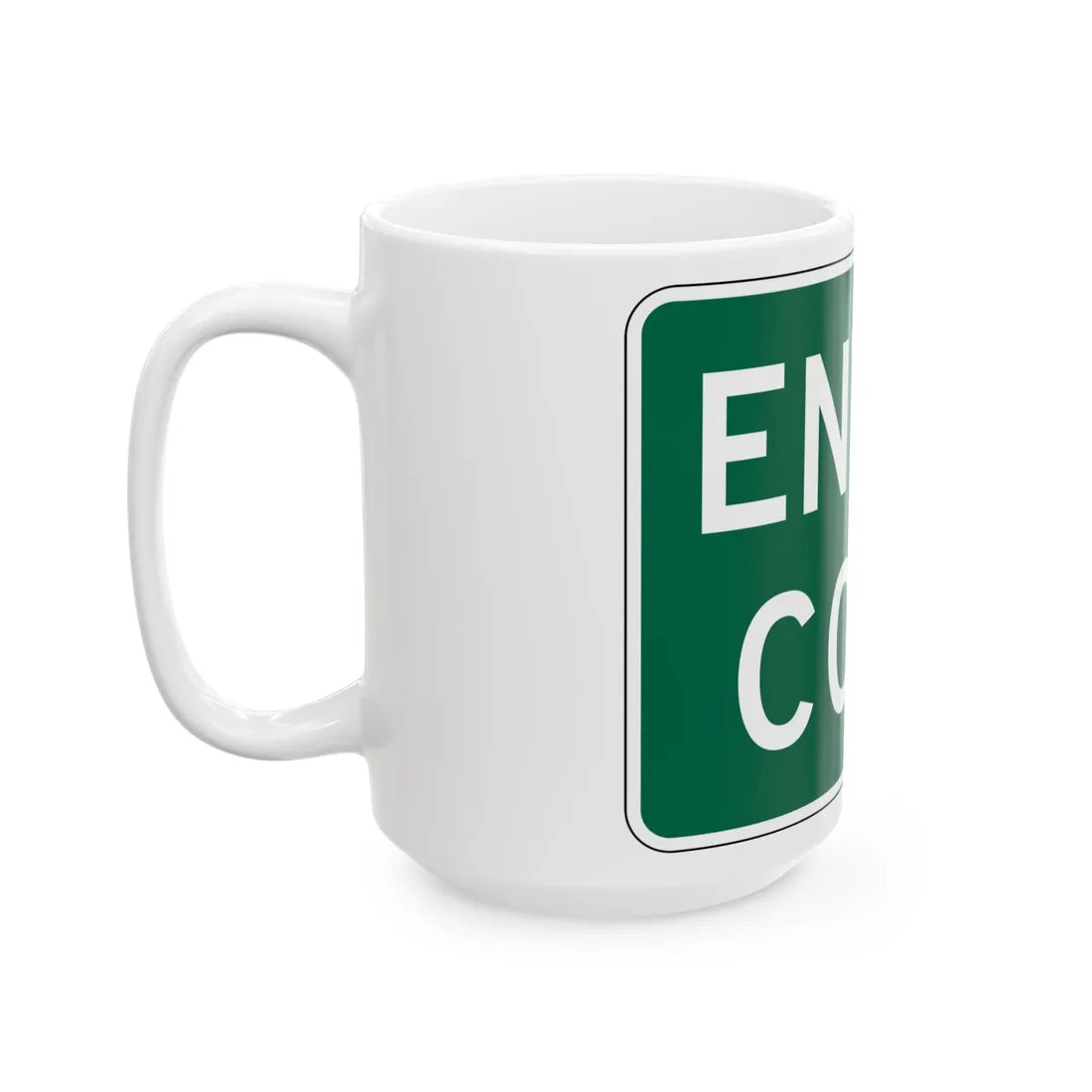MUTCD-OH I-H2b (Ohio) (Road Sign) White Coffee Mug - Go Mug Yourself