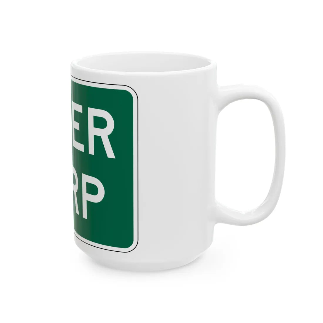MUTCD-OH I-H2b (Ohio) (Road Sign) White Coffee Mug - Go Mug Yourself