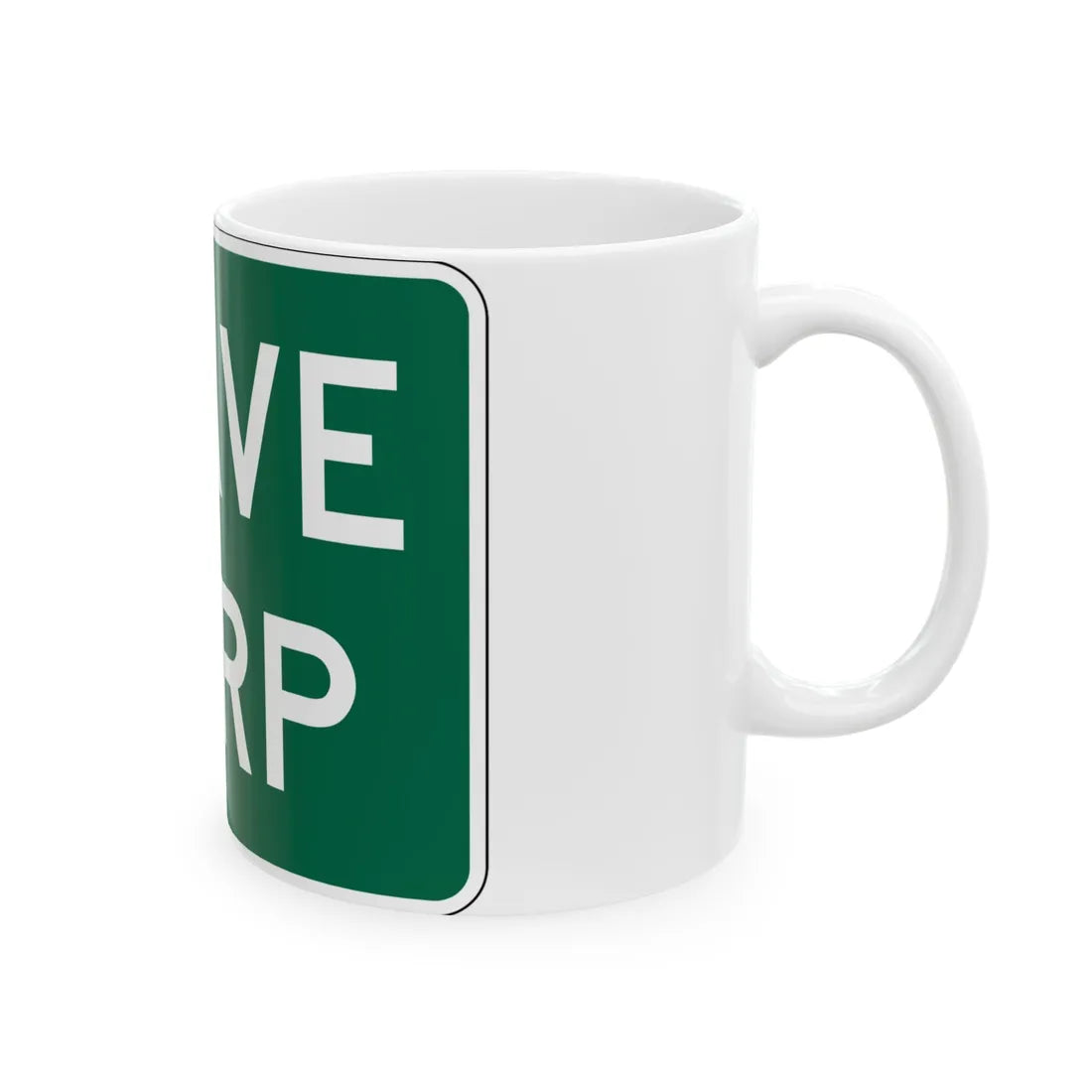 MUTCD-OH I-H2c (Ohio) (Road Sign) White Coffee Mug - Go Mug Yourself
