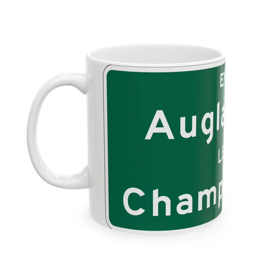 MUTCD-OH I-H2f (Ohio) (Road Sign) White Coffee Mug - Go Mug Yourself