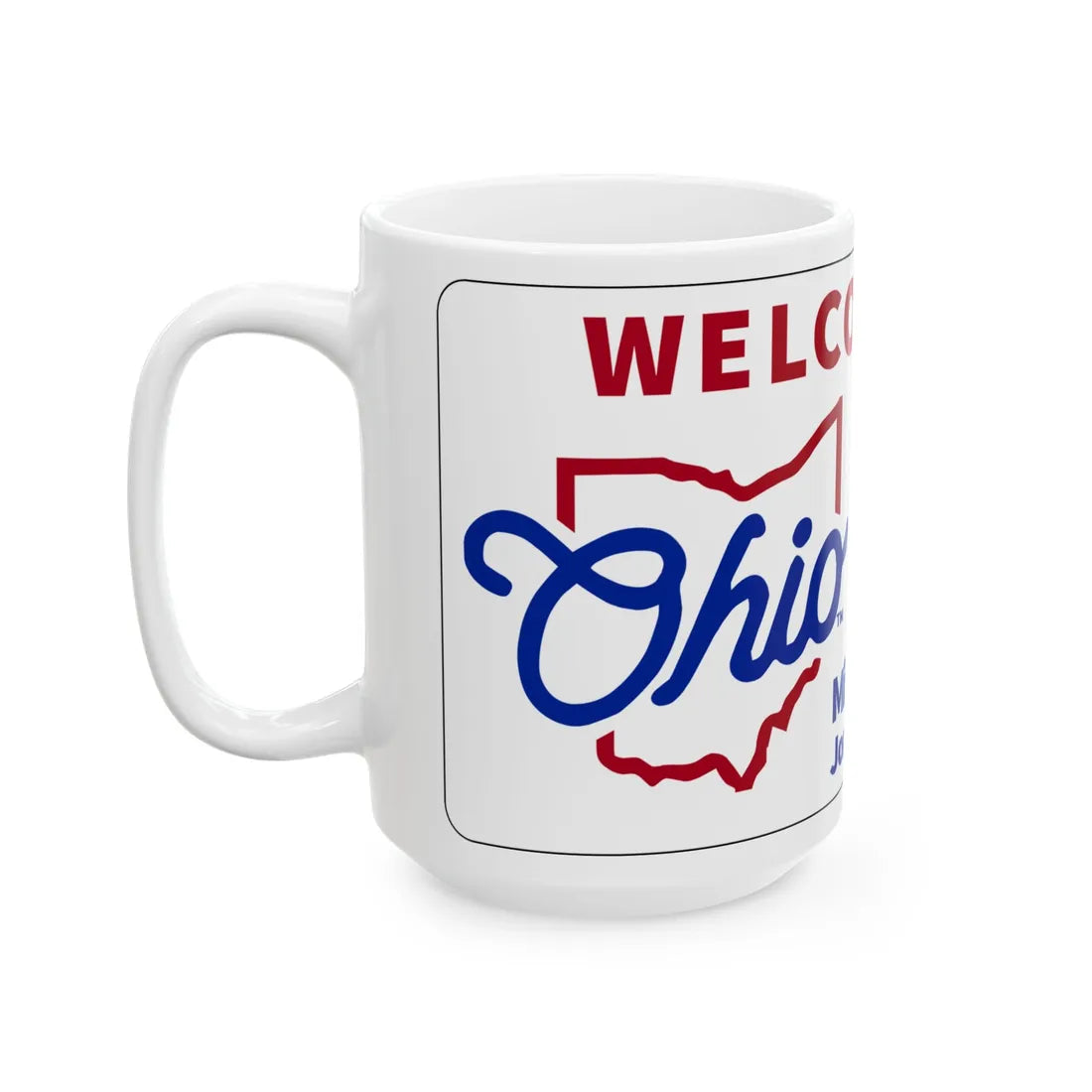 MUTCD-OH I-H2i (Ohio) (Road Sign) White Coffee Mug - Go Mug Yourself