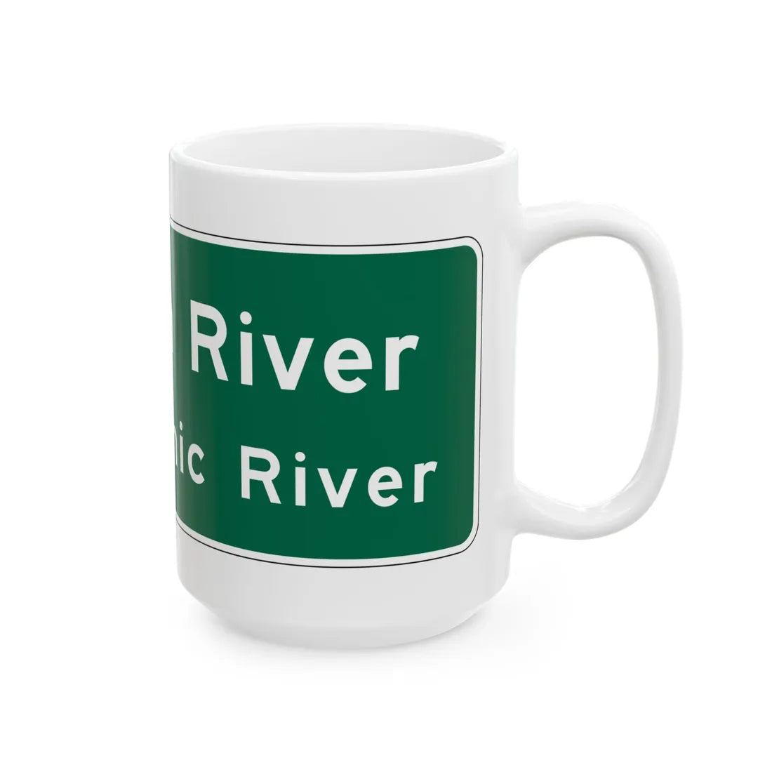 MUTCD-OH I-H3b (Ohio) (Road Sign) White Coffee Mug - Go Mug Yourself