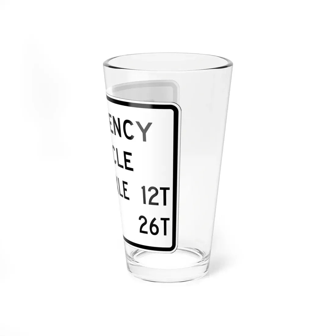 MUTCD-OH R12-H7aP (Ohio) (Road Sign) Pint Glass 16oz - Go Mug Yourself