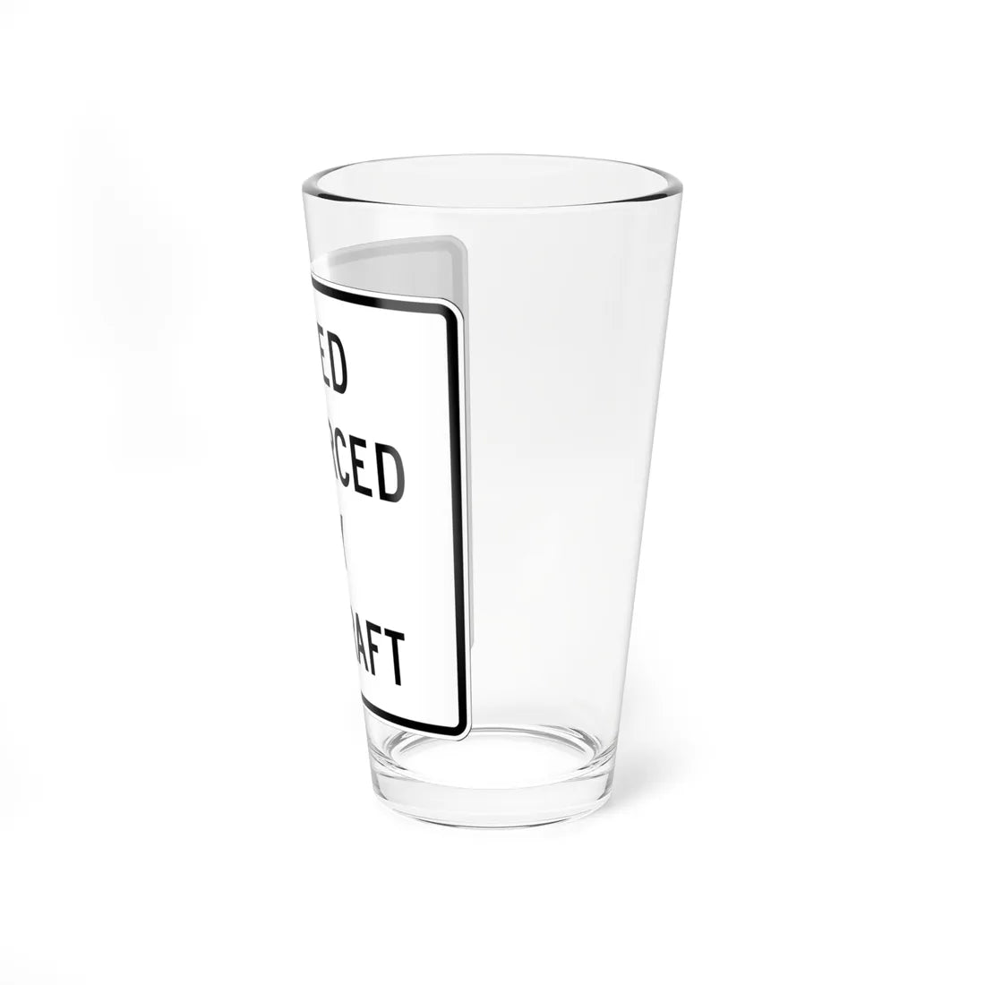 MUTCD-OH R2-H15 open text (Ohio) (Road Sign) Pint Glass 16oz - Go Mug Yourself