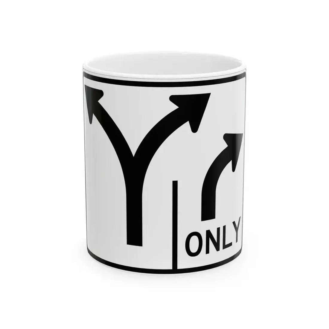 MUTCD-OH R3-H8bs (Ohio) (Road Sign) White Coffee Mug 11oz - Go Mug Yourself