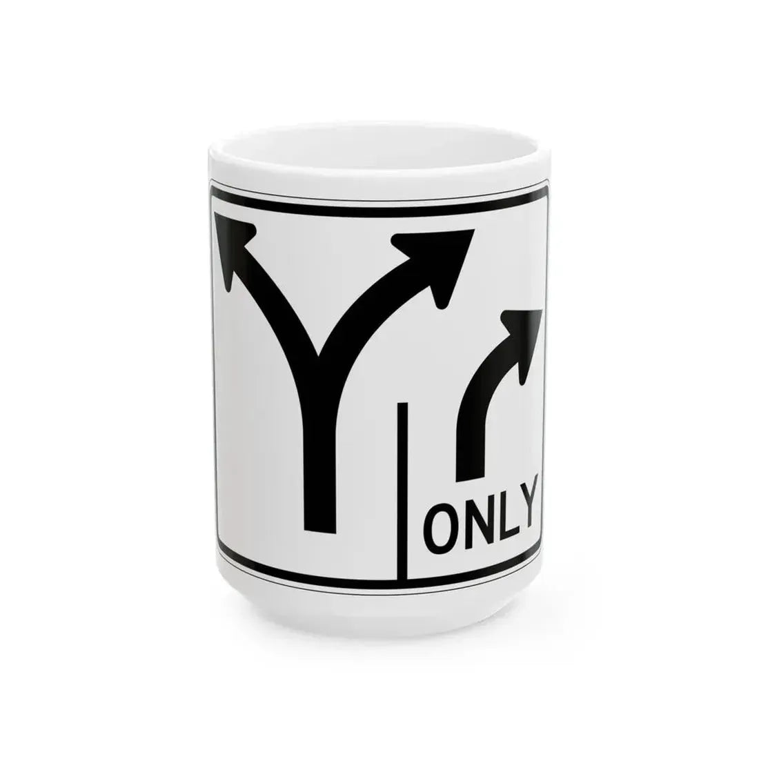 MUTCD-OH R3-H8bs (Ohio) (Road Sign) White Coffee Mug 15oz - Go Mug Yourself