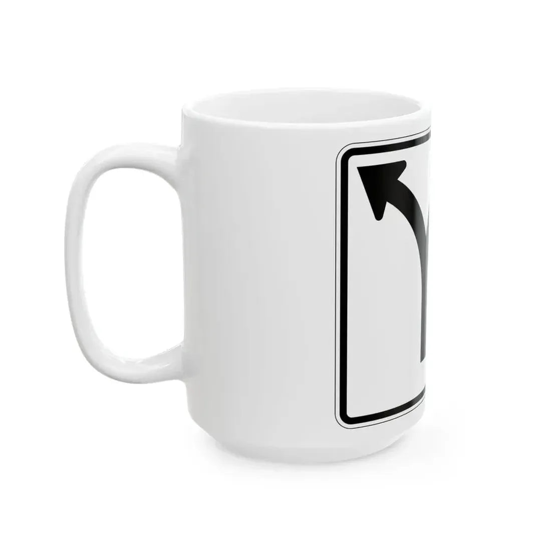 MUTCD-OH R3-H8bs (Ohio) (Road Sign) White Coffee Mug - Go Mug Yourself