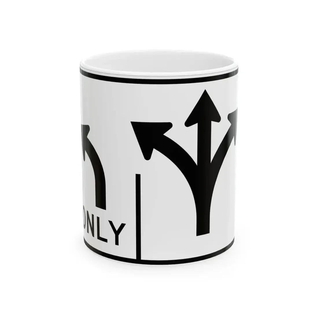 MUTCD-OH R3-H8bt (Ohio) (Road Sign) White Coffee Mug 11oz - Go Mug Yourself