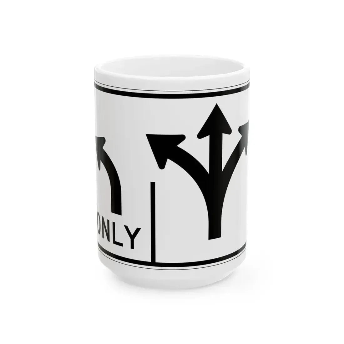 MUTCD-OH R3-H8bt (Ohio) (Road Sign) White Coffee Mug 15oz - Go Mug Yourself