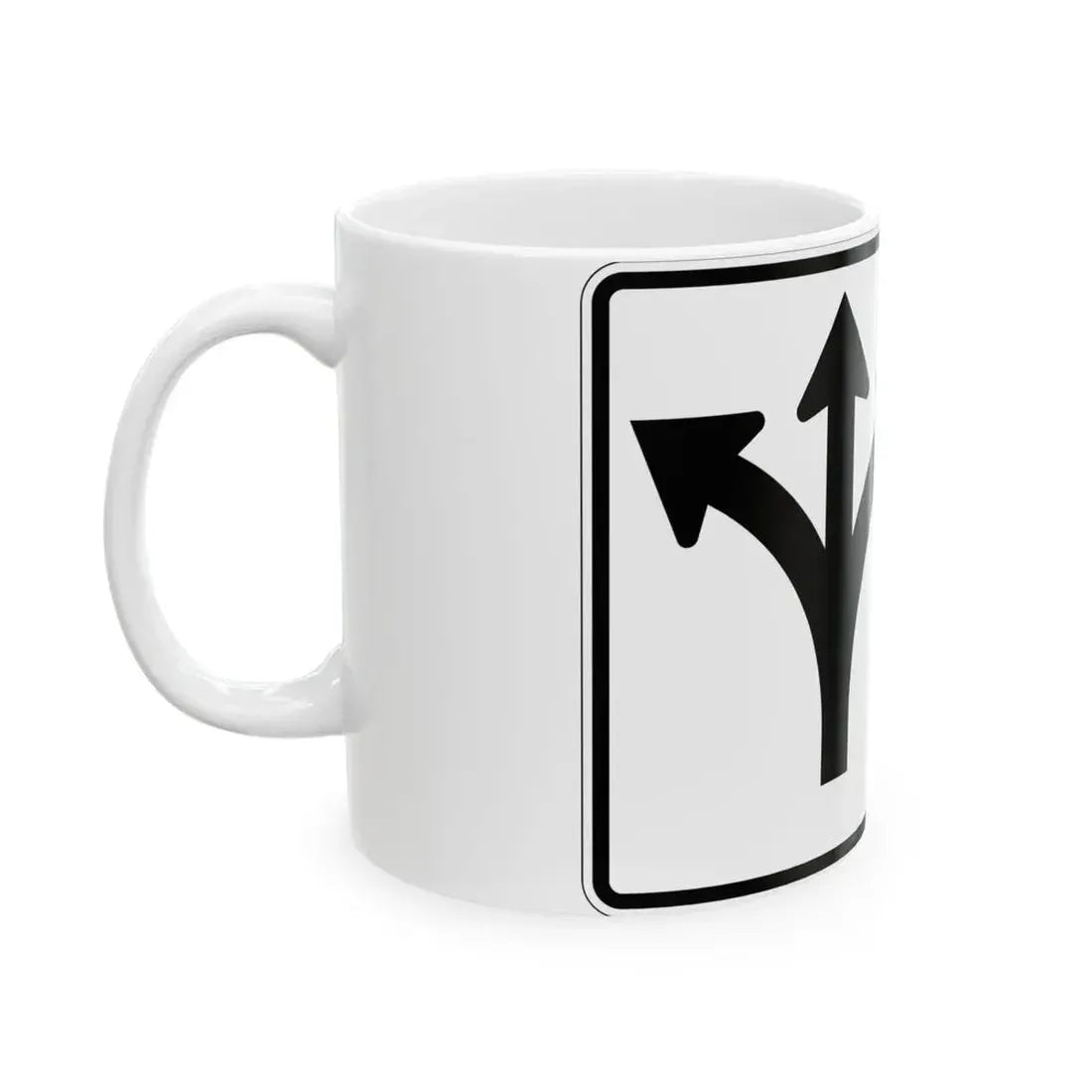 MUTCD-OH R3-H8bu (Ohio) (Road Sign) White Coffee Mug - Go Mug Yourself