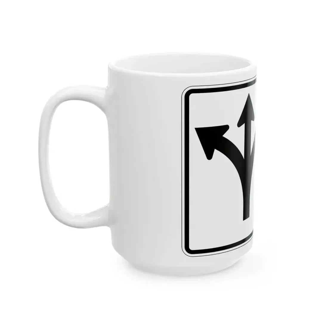 MUTCD-OH R3-H8bu (Ohio) (Road Sign) White Coffee Mug - Go Mug Yourself