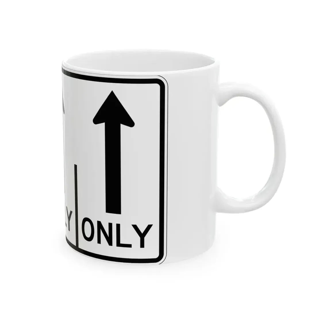 MUTCD-OH R3-H8caa (Ohio) (Road Sign) White Coffee Mug - Go Mug Yourself