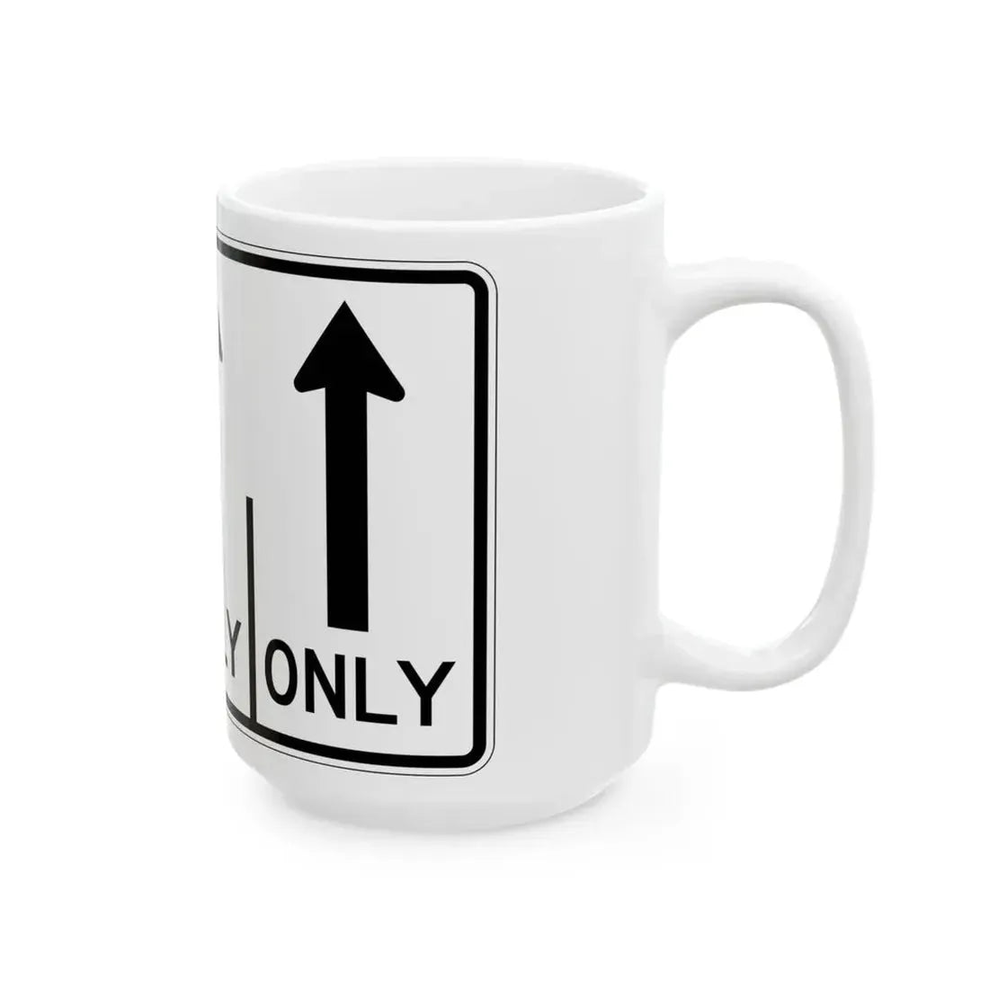 MUTCD-OH R3-H8caa (Ohio) (Road Sign) White Coffee Mug - Go Mug Yourself