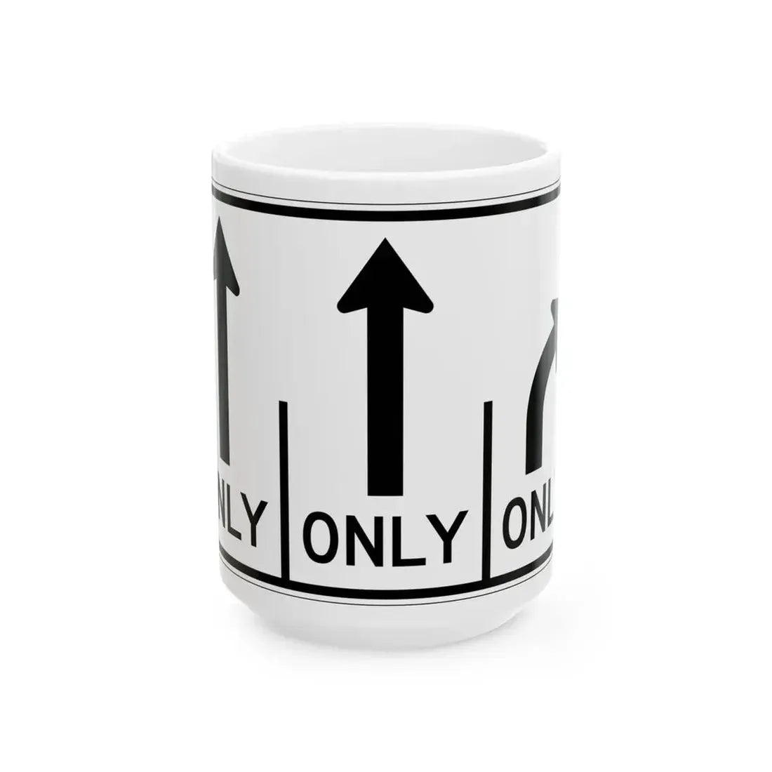 MUTCD-OH R3-H8cb (Ohio) (Road Sign) White Coffee Mug 15oz - Go Mug Yourself