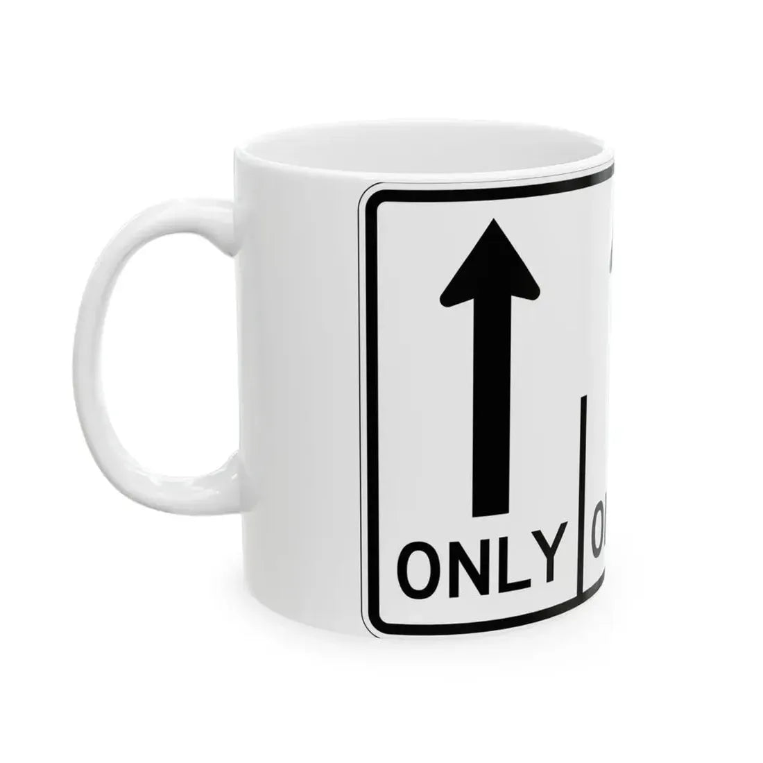 MUTCD-OH R3-H8cb (Ohio) (Road Sign) White Coffee Mug - Go Mug Yourself