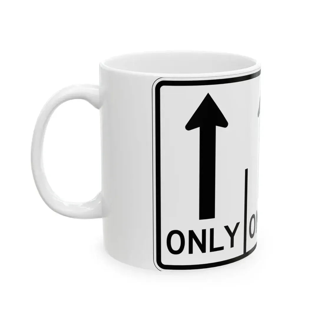 MUTCD-OH R3-H8cbb (Ohio) (Road Sign) White Coffee Mug - Go Mug Yourself