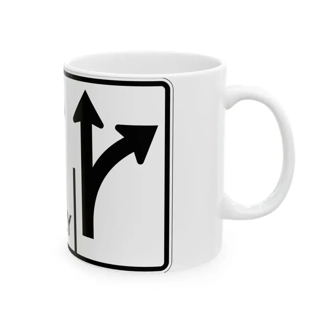 MUTCD-OH R3-H8cbb (Ohio) (Road Sign) White Coffee Mug - Go Mug Yourself