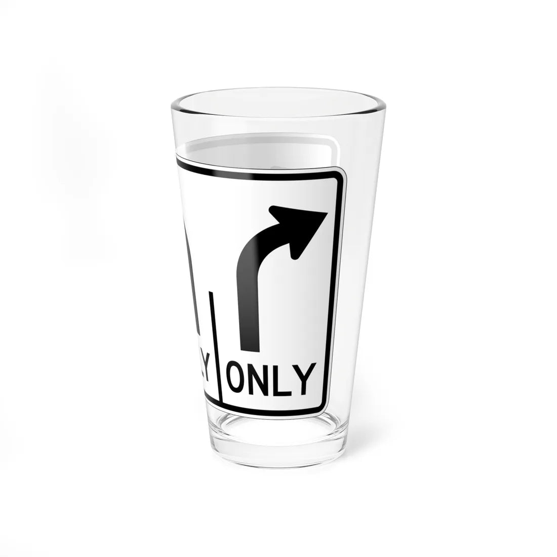 MUTCD-OH R3-H8cc (Ohio) (Road Sign) Pint Glass 16oz - Go Mug Yourself